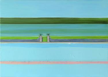 Original Conceptual Landscape Painting by Patrick Santoni