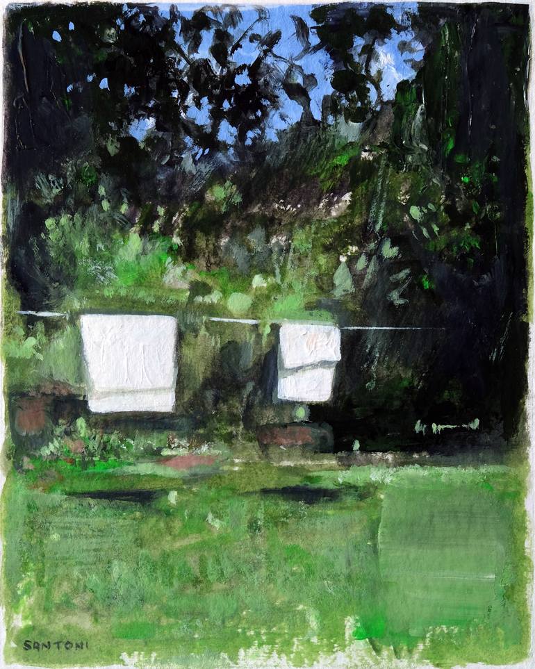 The back of the garden Painting by Patrick Santoni | Saatchi Art