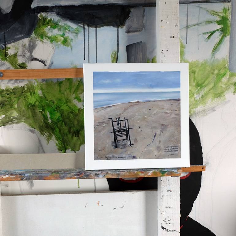 Original Figurative Beach Painting by Patrick Santoni