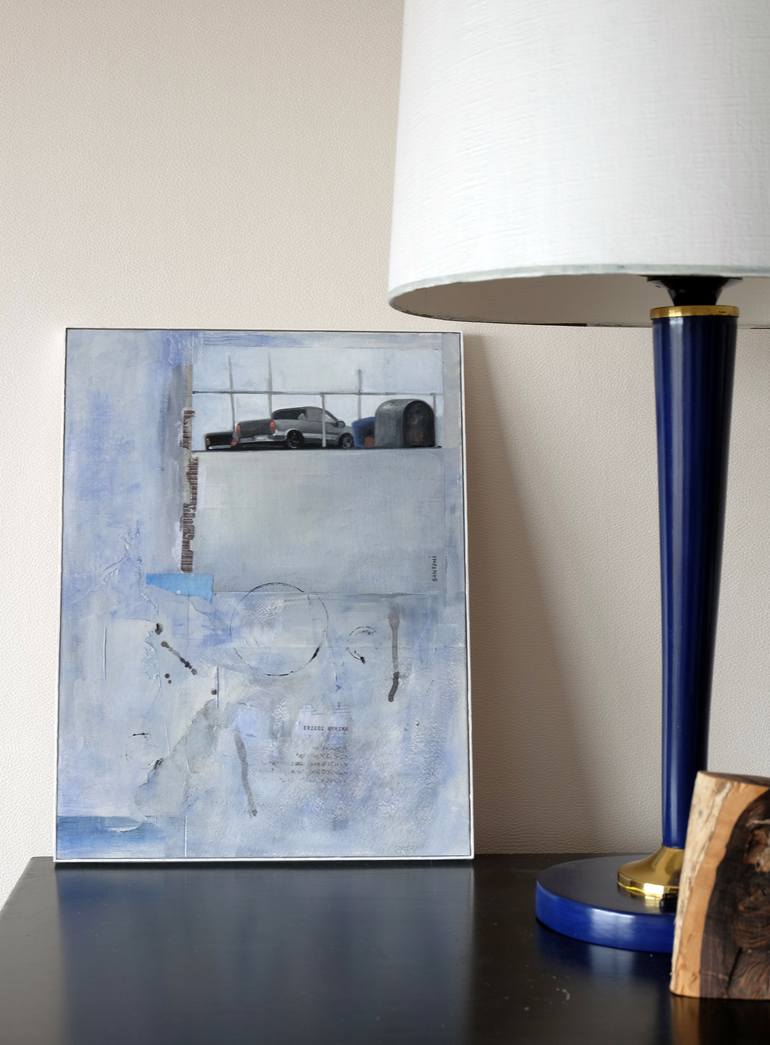 Original Figurative Transportation Painting by Patrick Santoni