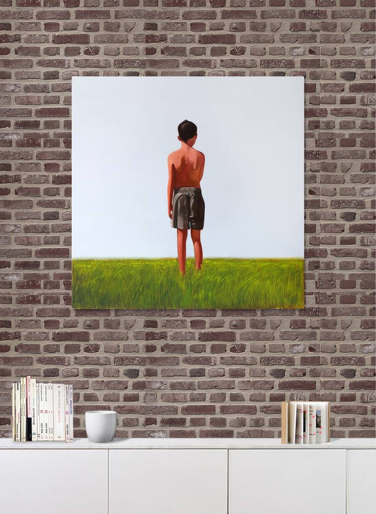 Original Figurative Children Painting by Patrick Santoni