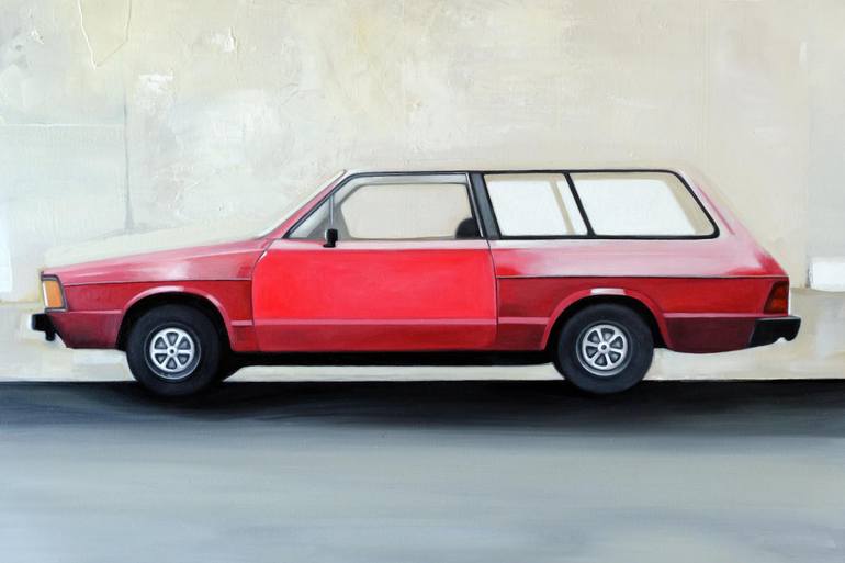 Original Conceptual Transportation Painting by Patrick Santoni