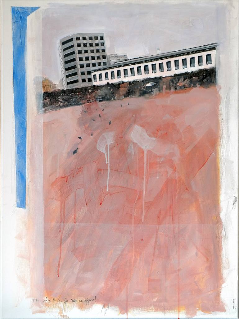 Original Figurative Architecture Painting by Patrick Santoni