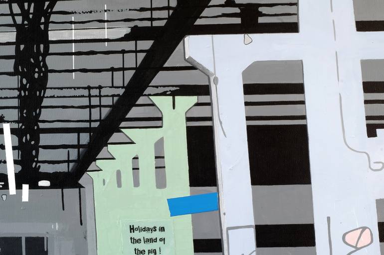 Original Figurative Architecture Painting by Patrick Santoni