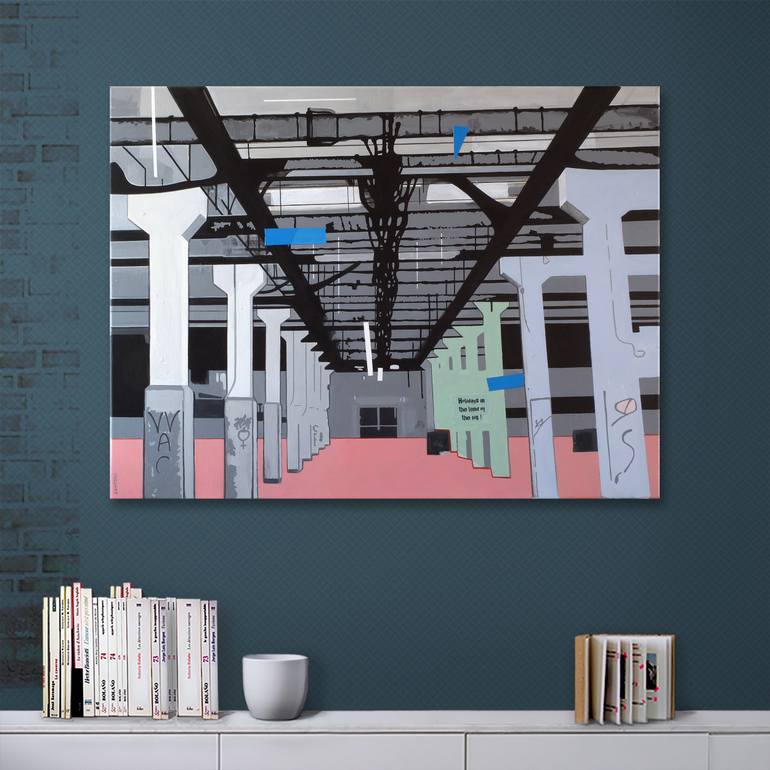 Original Figurative Architecture Painting by Patrick Santoni