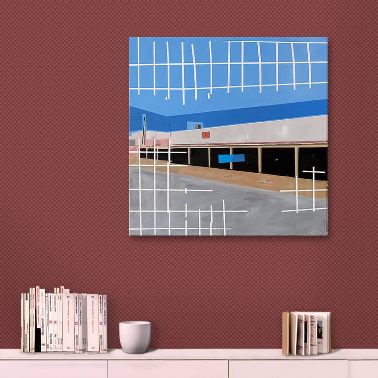 Original Figurative Architecture Painting by Patrick Santoni