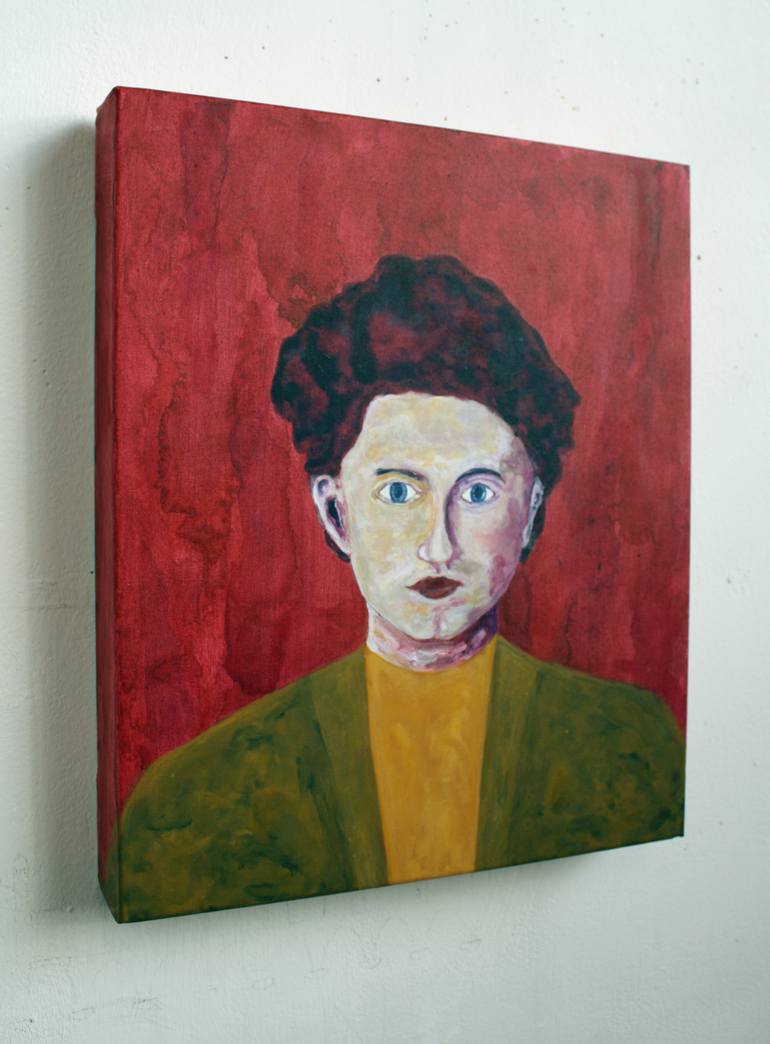 Original Expressionism Portrait Painting by Nigel Swift