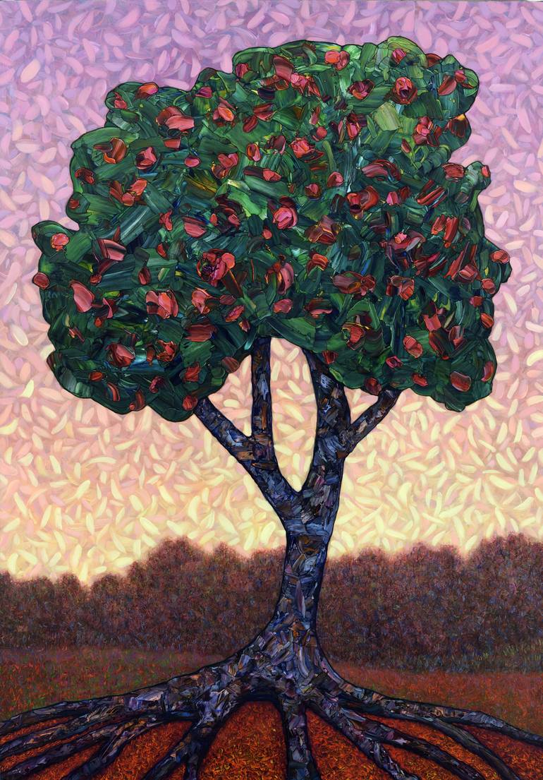 Apple Tree Painting by James W Johnson | Saatchi Art