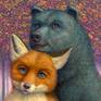 Detail of "Fox and Bear Couple"