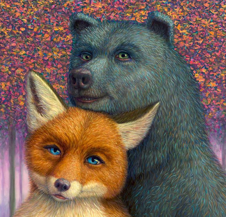 Original Figurative Animal Painting by James W Johnson