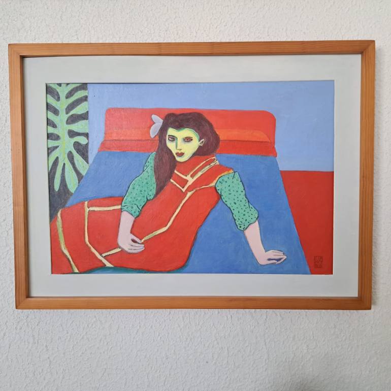 Original Expressionism Women Painting by Espartaco Romero