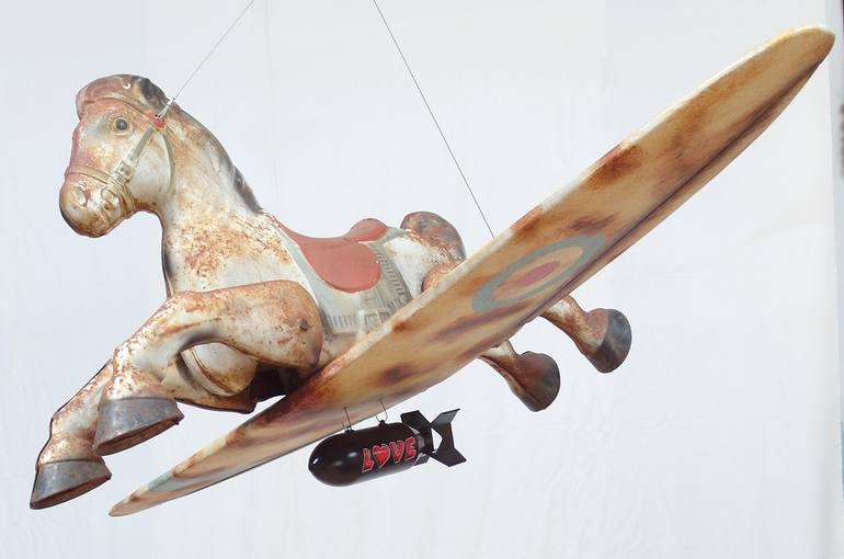 Original Aeroplane Sculpture by Dangerous Minds Artists