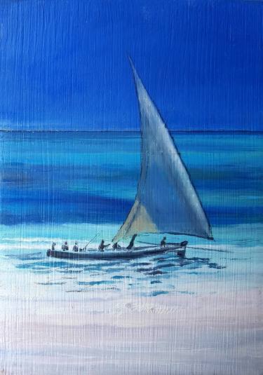 Original Boat Painting by Amy Sandys-Lumsdaine