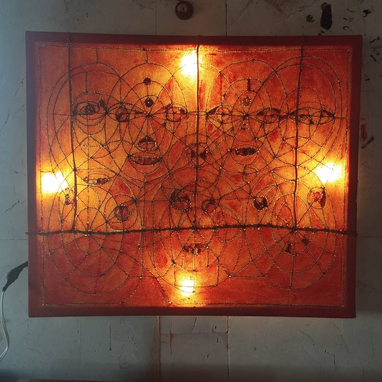 Original Abstract People Painting by Stefan Van Der Ende