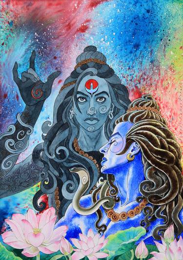 Original Conceptual Religious Paintings by Suresh Kumar Achari