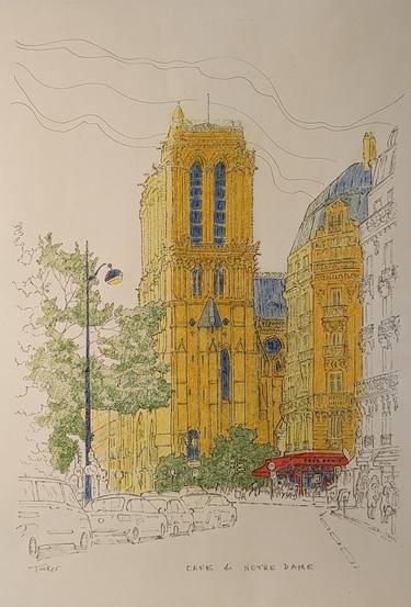 Café and Notre Dame thumb