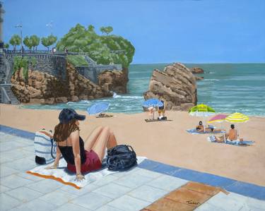 Original Beach Painting by Murray Tucker