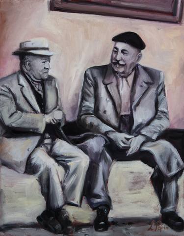 Original Figurative Men Paintings by Lydia Pepin