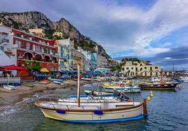 Colourful port of Capri island in Italy. thumb