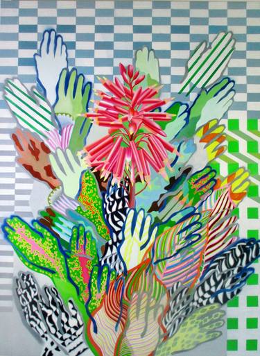Original Figurative Floral Painting by Lina Karam
