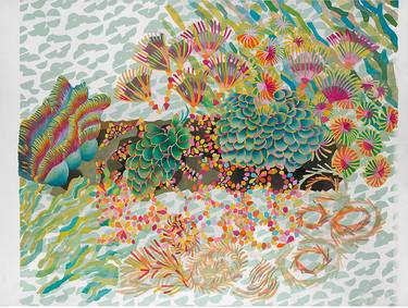 Original Figurative Seascape Printmaking by Lina Karam