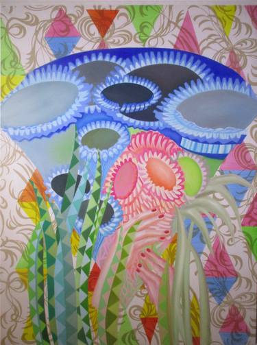 Original Figurative Floral Painting by Lina Karam