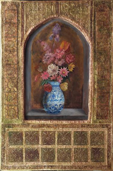 Print of Art Deco Floral Paintings by Mohammad Khazaie