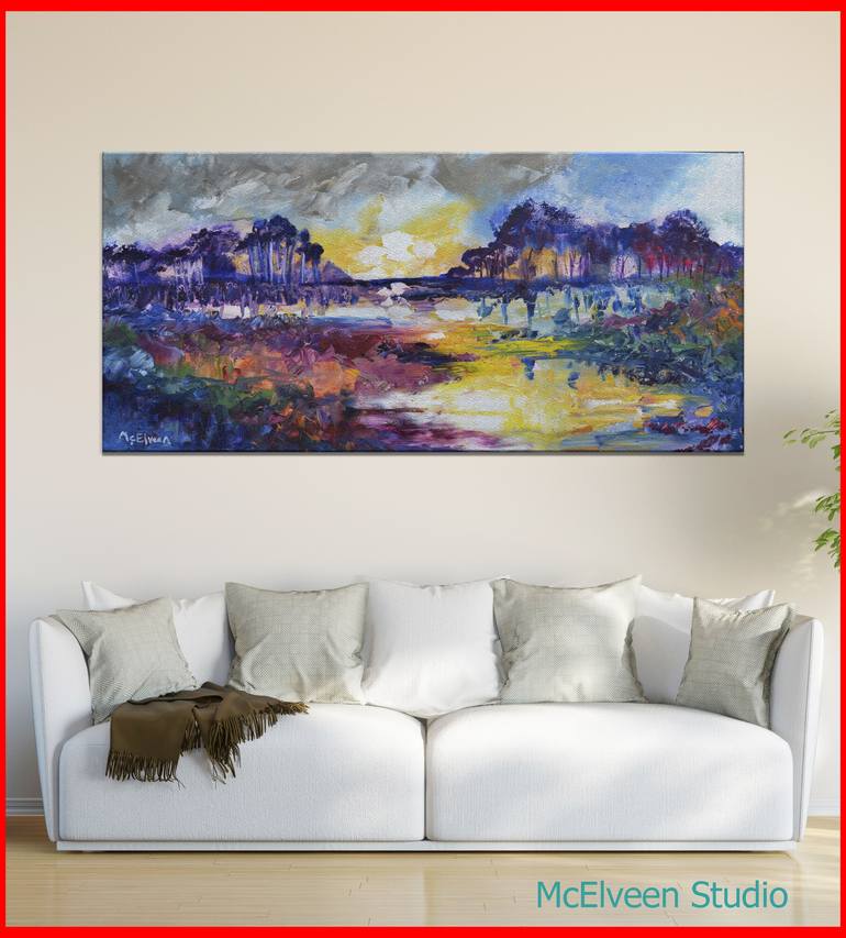 Original Abstract Landscape Painting by Claire McElveen