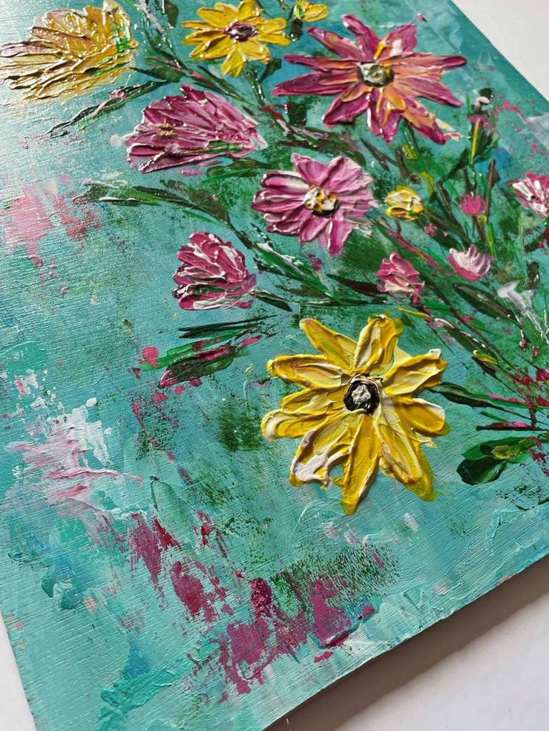 Original Modern Floral Painting by Amelle E