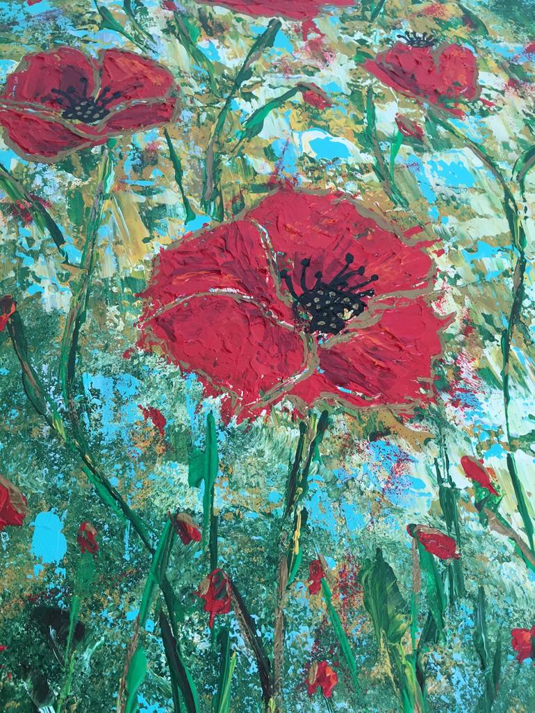 Original Expressionism Floral Painting by Amelle E