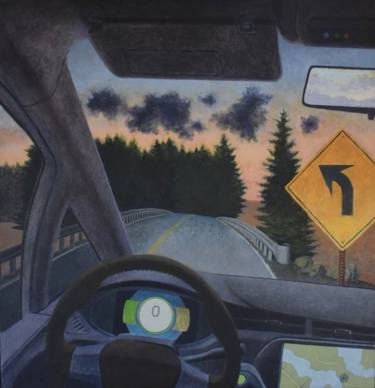Original Figurative Automobile Paintings by Winslow Myers