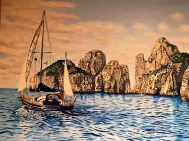 Print of Sailboat Paintings by Jeffrey Phillips