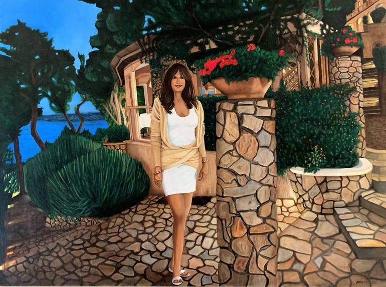 Lynn in Ana Capri Painting by Jeffrey Phillips