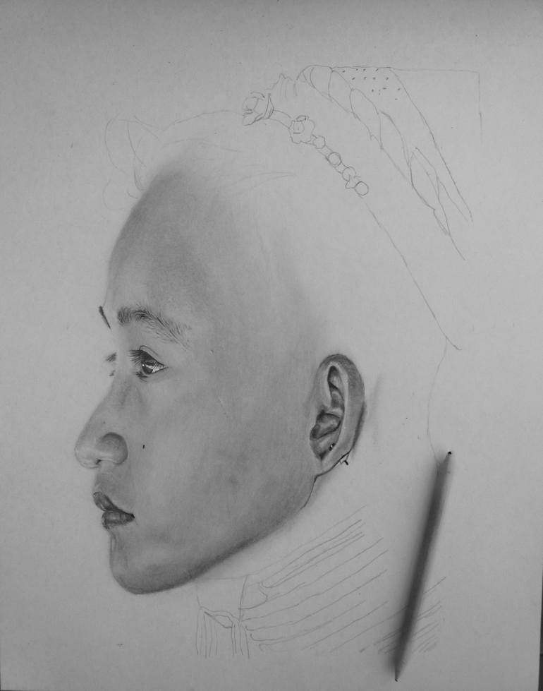 Original Documentary People Drawing by Elizabeth Seta