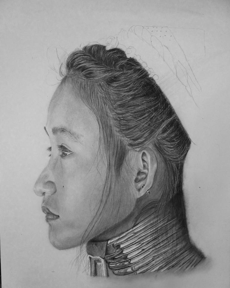 Original Documentary People Drawing by Elizabeth Seta