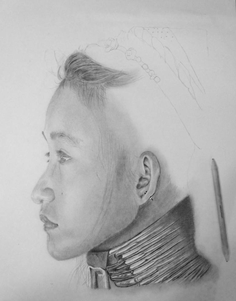 Original Documentary People Drawing by Elizabeth Seta