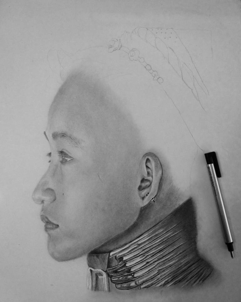 Original Documentary People Drawing by Elizabeth Seta