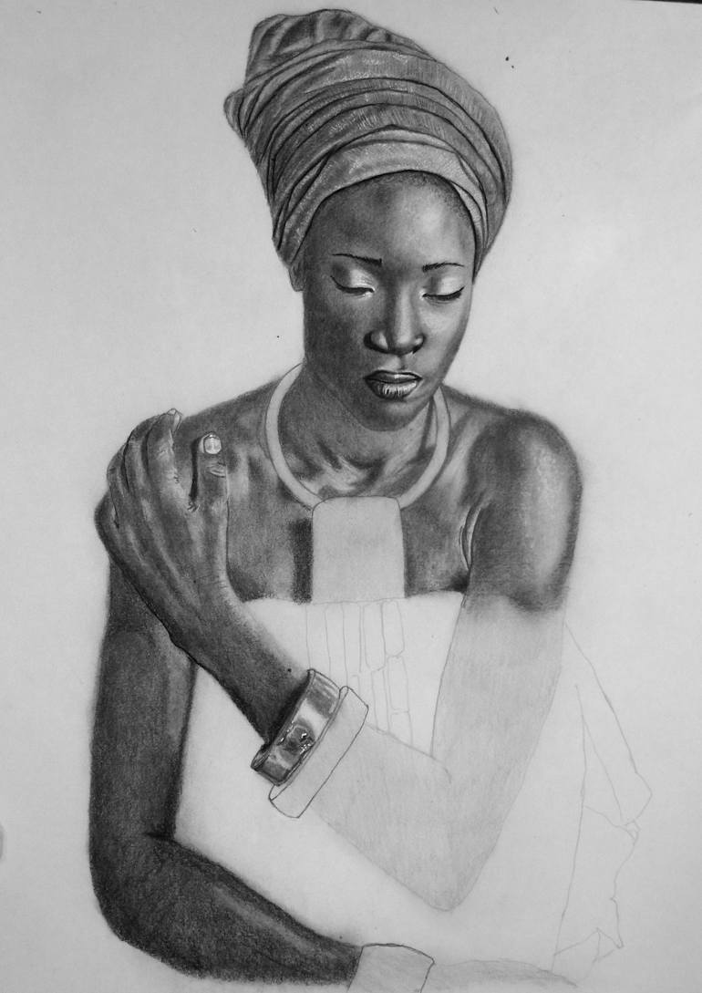 Original Figurative People Drawing by Elizabeth Seta