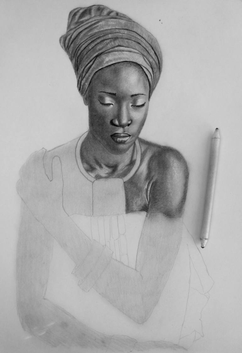 Original Figurative People Drawing by Elizabeth Seta
