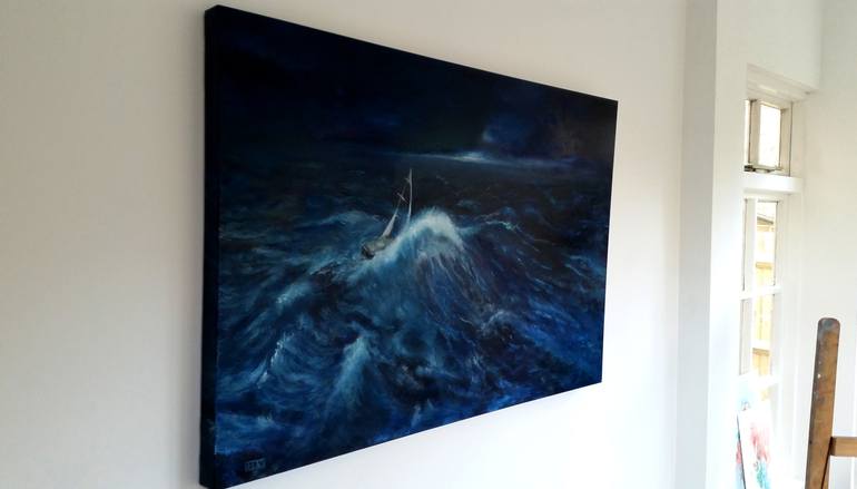 Original Conceptual Sailboat Painting by Julie Bond