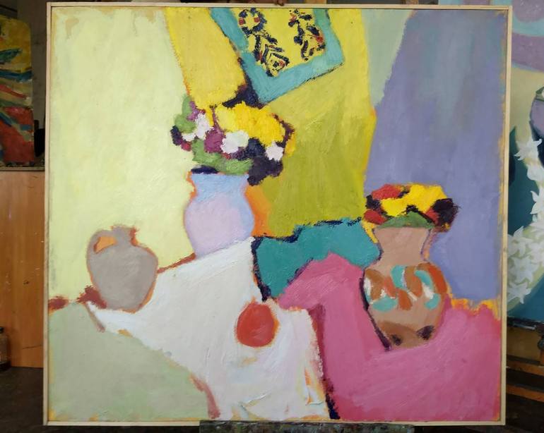 Original Abstract Expressionism Still Life Painting by Veronika Syrotkina
