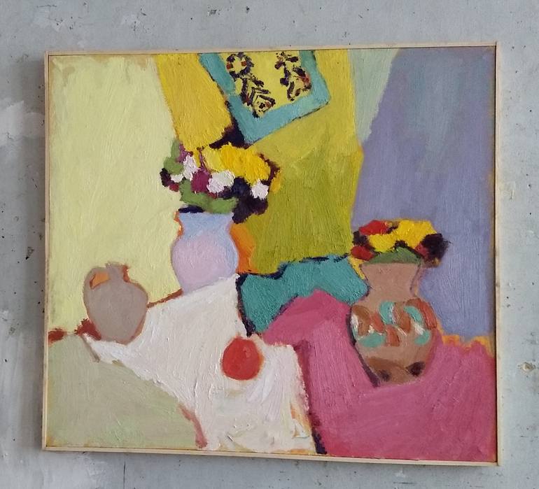 Original Abstract Expressionism Still Life Painting by Veronika Syrotkina