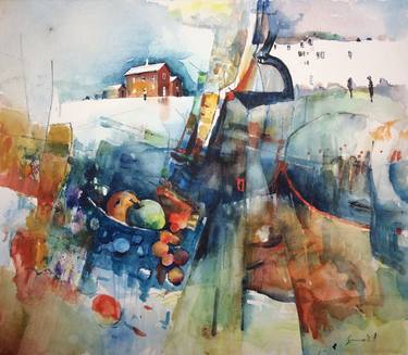 Original Abstract Landscape Paintings by Smail Ajkunic