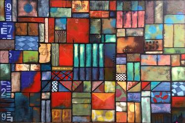 Original Cubism Geometric Paintings by CFey Pascale