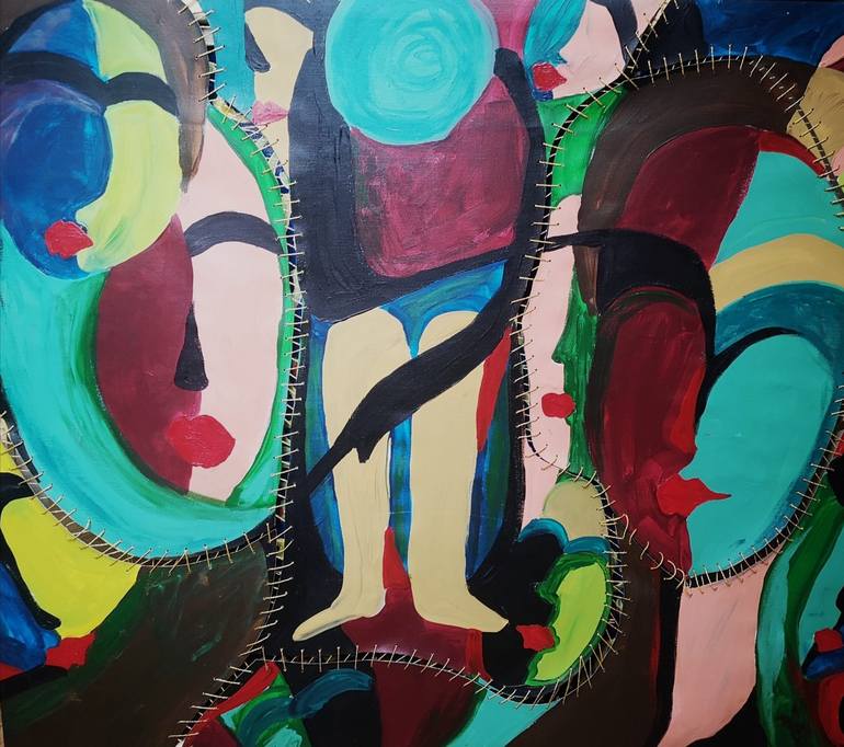 Original Cubism Abstract Paintings by Getty Tatomir