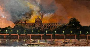 Notre dame in flames thumb