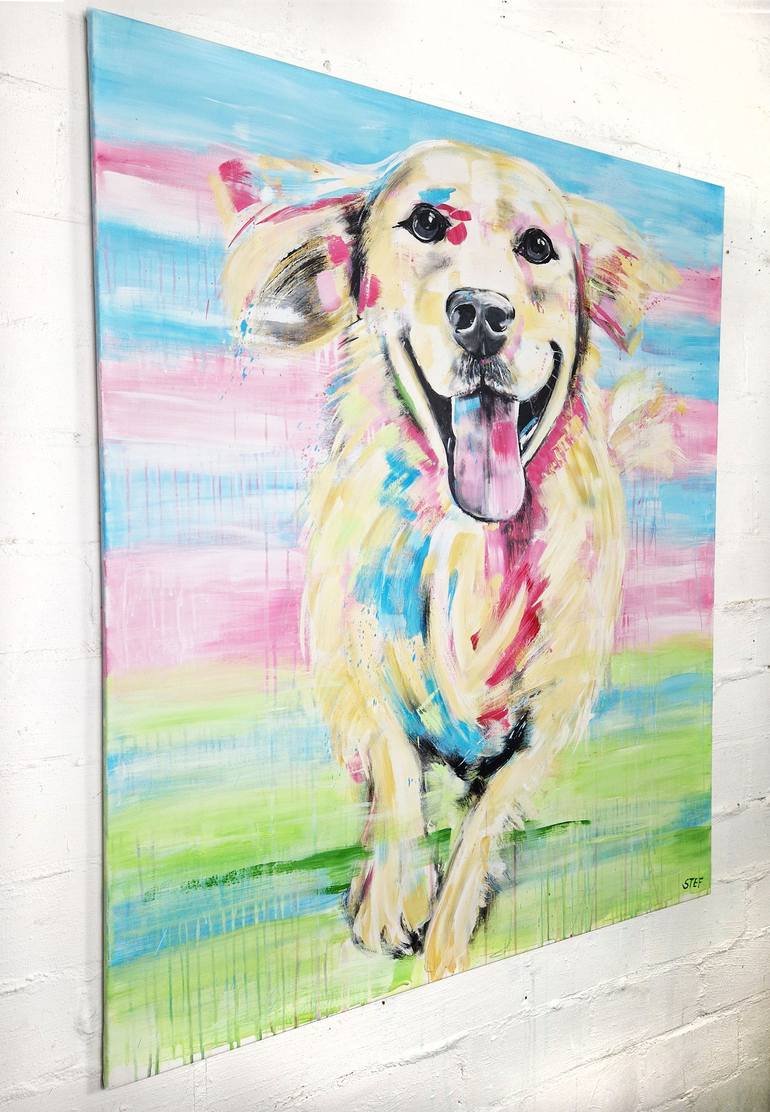 Original Dogs Painting by Stefanie Rogge