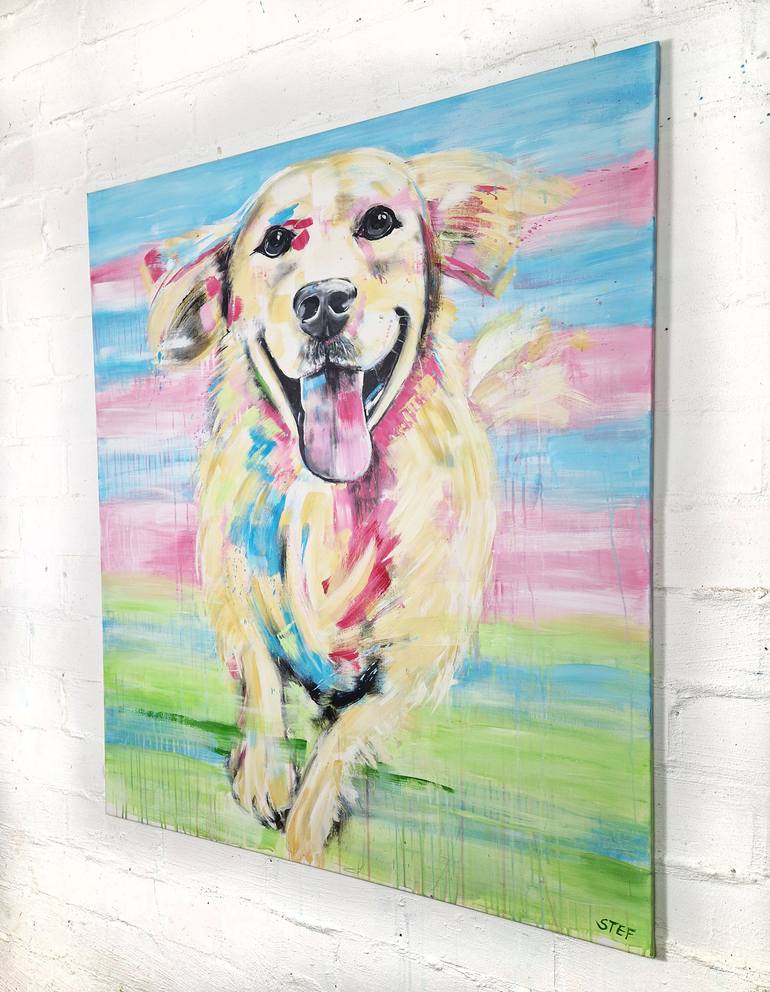 Original Contemporary Dogs Painting by Stefanie Rogge