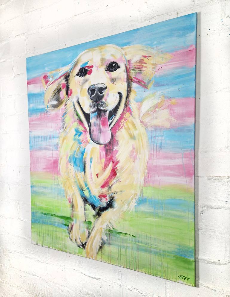 Original Dogs Painting by Stefanie Rogge