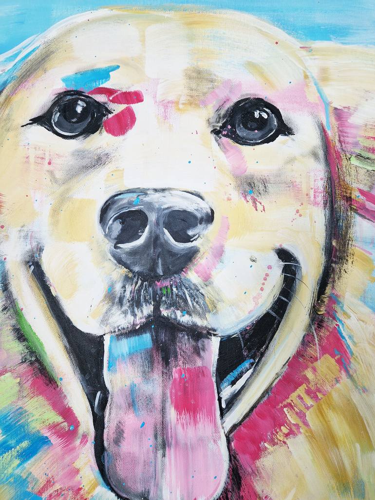Original Contemporary Dogs Painting by Stefanie Rogge
